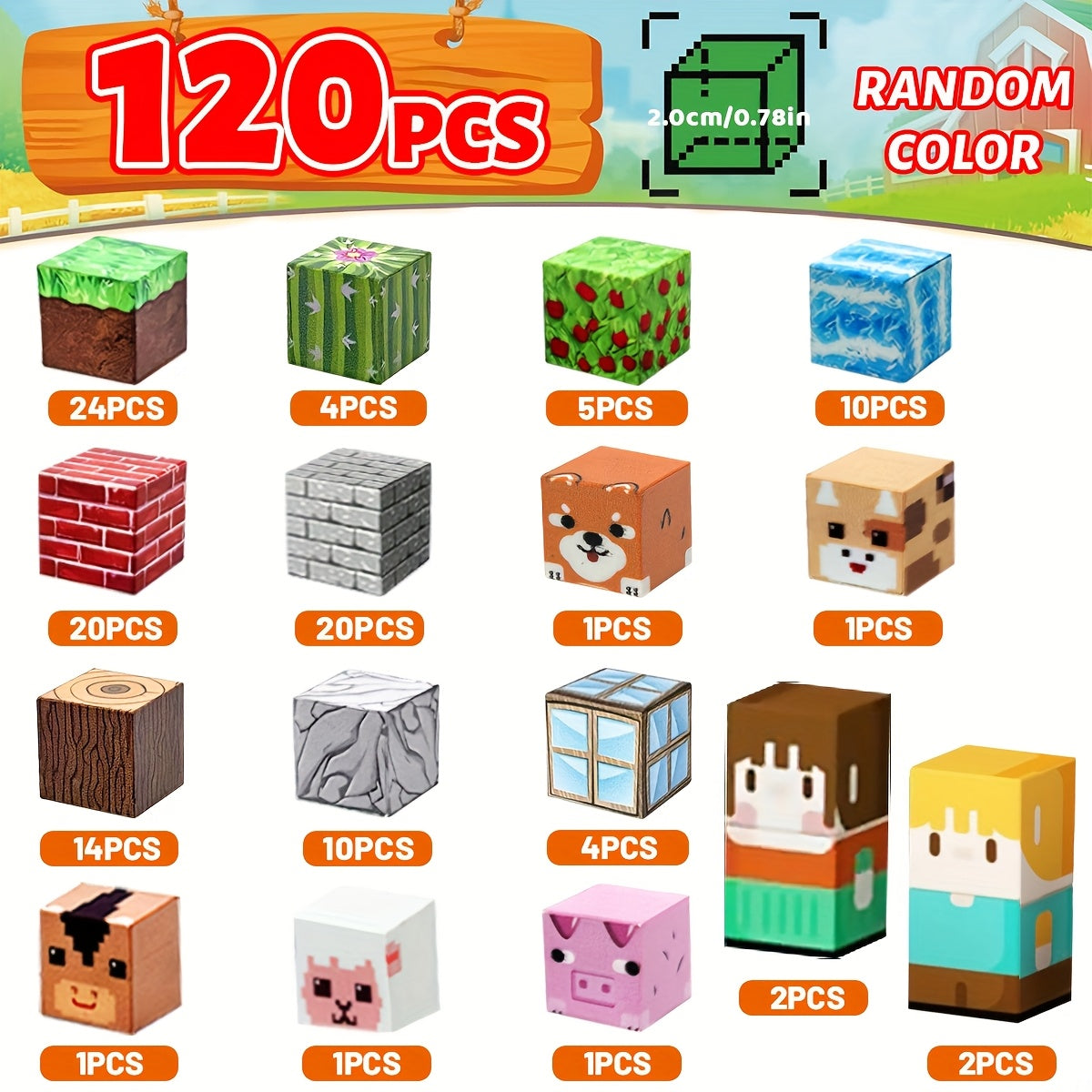 Animal Forest Magnetic Building Blocks Toy Set