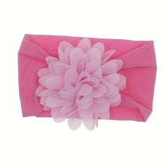 Chiffon Flower Nylon Headband for Baby Girls