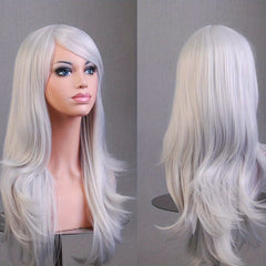 Long Curly Synthetic Wig With Bangs for Halloween Cosplay