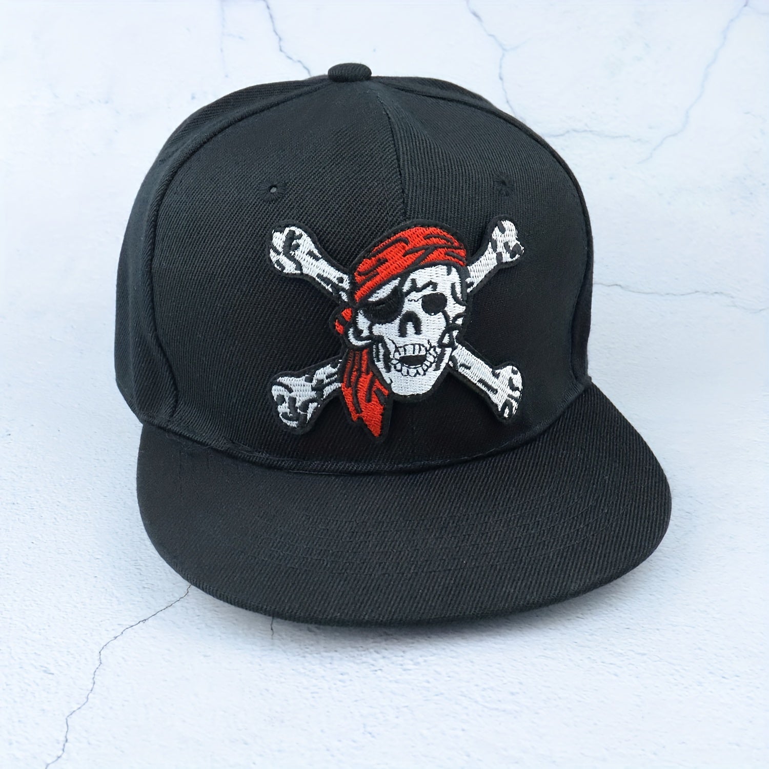 Skull Embroidery Hip Hop Cap Pirate Skull Adjustable Snapback Hat