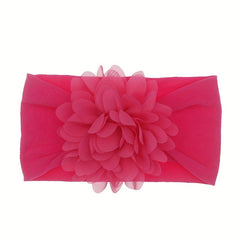 Chiffon Flower Nylon Headband for Baby Girls