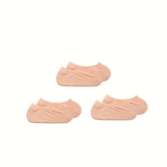 3 Pairs Solid Ankle Socks Soft & Lightweight Women's Stockings