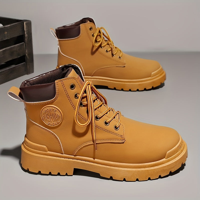 Men's High Top Lace Up Boots Casual Outdoor Shoes