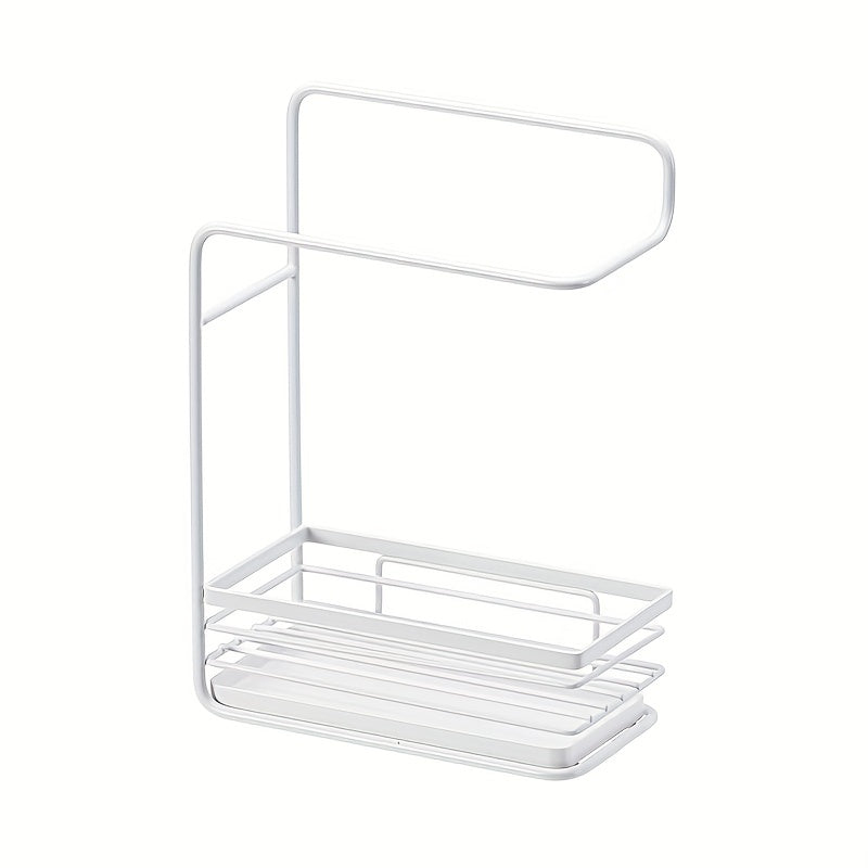 Kitchen Rag Rack Iron Wall Hanging Sponge Storage Rack