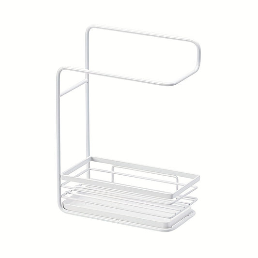 Kitchen Rag Rack Iron Wall Hanging Sponge Storage Rack