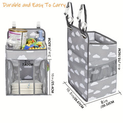 Hanging Diaper Caddy Organizer for Crib & Strollers