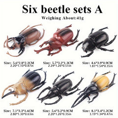 12pcs Insect Animal Model Set Beetle Unicorn Decoration Puzzle Teaching