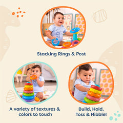 Rainbow Stacking Rings for Kids PE Material Toy