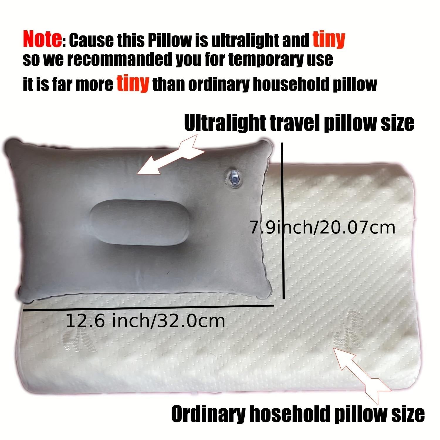 Inflatable Pillow for Office Car Camping Hiking Neck Lumbar Support