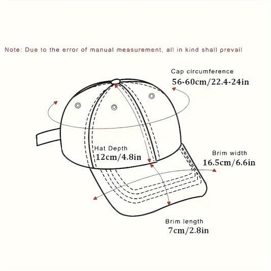 Letter Printed Baseball Caps For Men Breathable Dad Hat