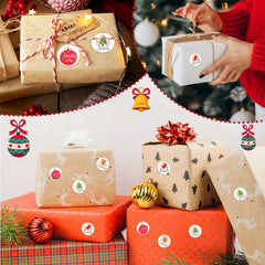 500pcs Merry Christmas Stickers 2.54 Cm Self Adhesive Labels