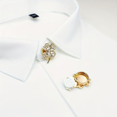 2pcs Four Leaf Clover Rhinestone Button Covers for Easter Football Spring