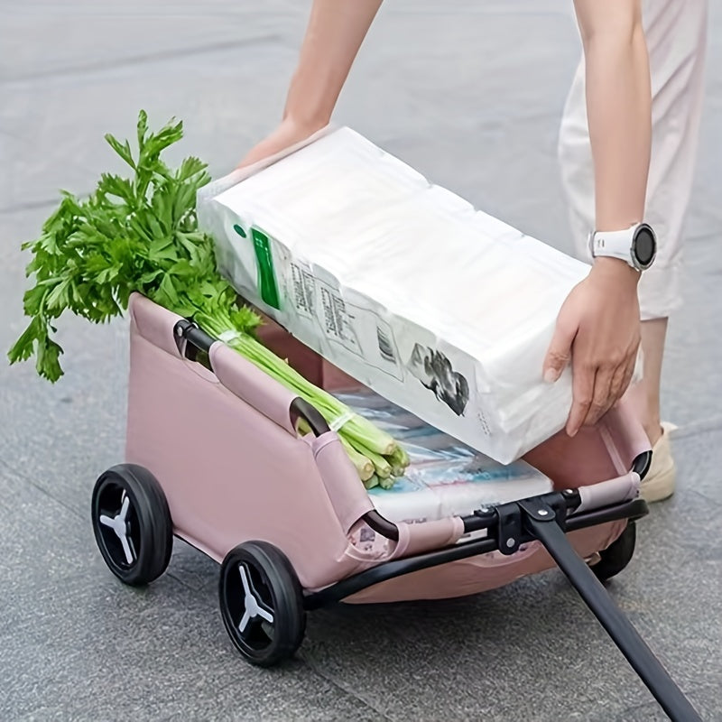 Portable Folding Pet Shopping Cart for Small Dogs