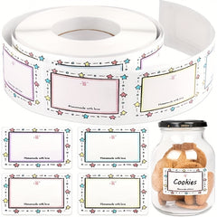 250 All Purpose Star Fruit Name Tag Stickers Roll