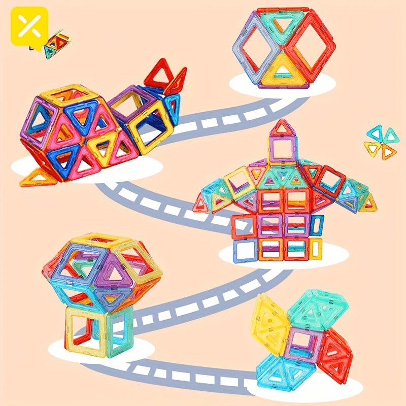Magnetic Building Blocks Toy Colorful DIY Construction Block Stick