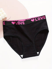 5 Pack Plus Size Briefs Women's Soft Breathable Medium Stretch Panties
