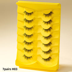 10 Pairs 8D False Eyelashes Half Eye Cat Eye Fluffy Faux Mink Soft Thick Lashes