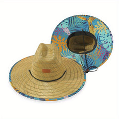 Boho Wide Brim Sun Hat Straw Hat UV Protection Women Summer