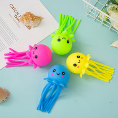 4pcs Squishy Jellyfish Squeeze Toys for Pool Holiday Party