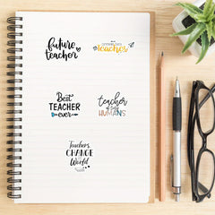 50pcs CACOMVE Teacher's Cartoon Graffiti Stickers Inspirational Decals