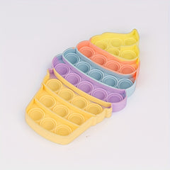 Colorful Ice Cream Cone Bubble Press Fidget Toy for Adults and Kids