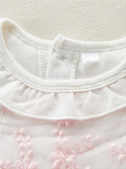Baby Lace Bow Footed Jumpsuit