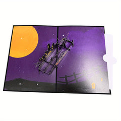 3D Haunted House Halloween Greeting Card