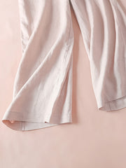  Wide Leg Trousers High Rise Pockets