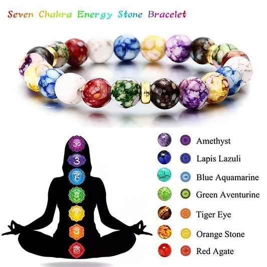 Seven Colors Energy Bracelet Agate Natural Chain