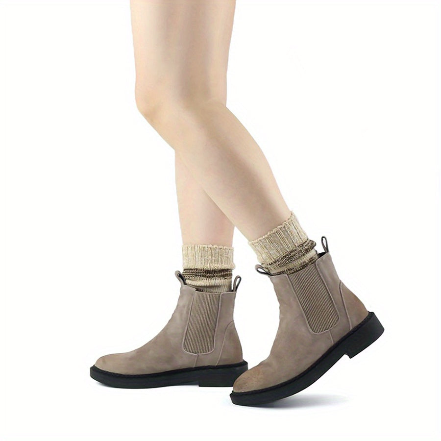 Colorblock Crew Socks Warm & Comfy Mid Tube Stockings