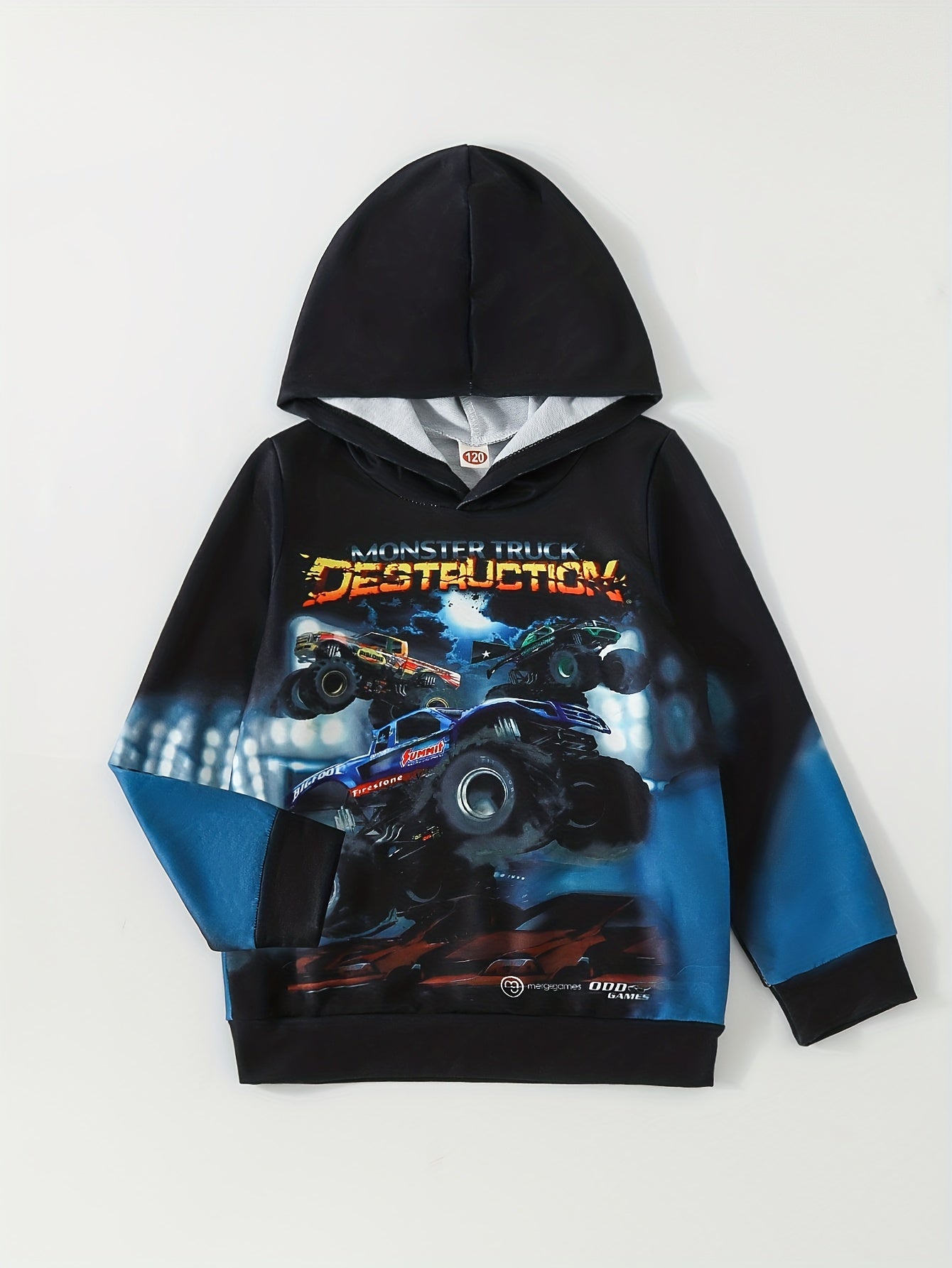 Off Road Vehicle 3D Print Boys Hooded Sweatshirt
