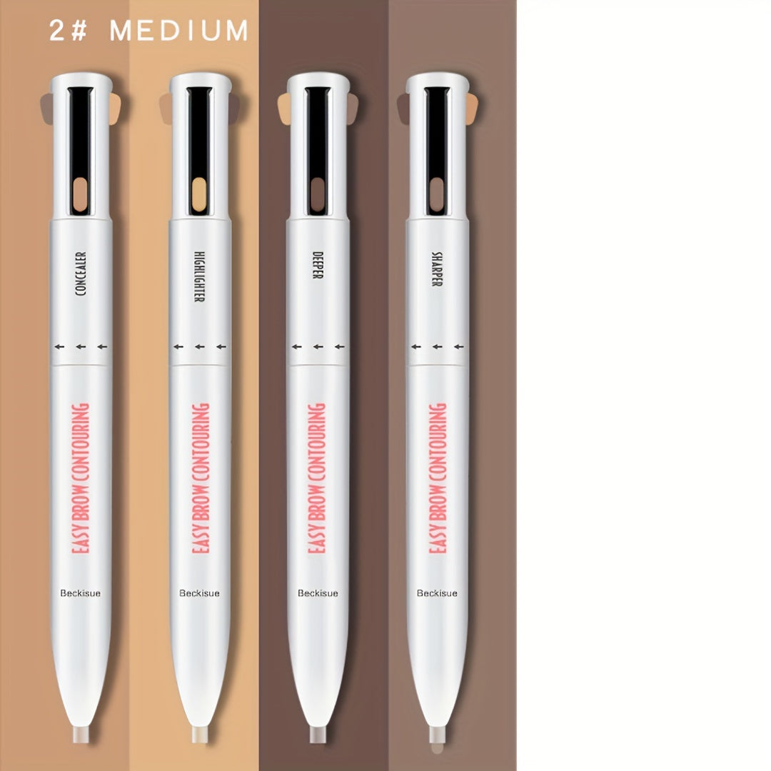 4-In-1 Long Lasting Makeup Pen - Lip Liner Eyeliner Eyebrow Highlighter