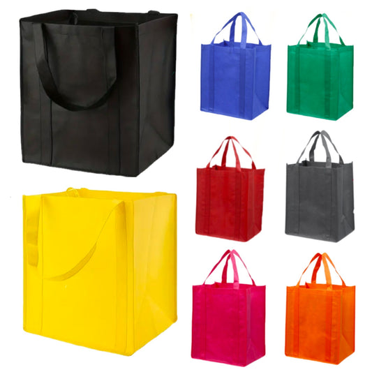 8pcs Non-woven Tote Bags Reusable Large Shopping Bags - DIY Printing Handbag