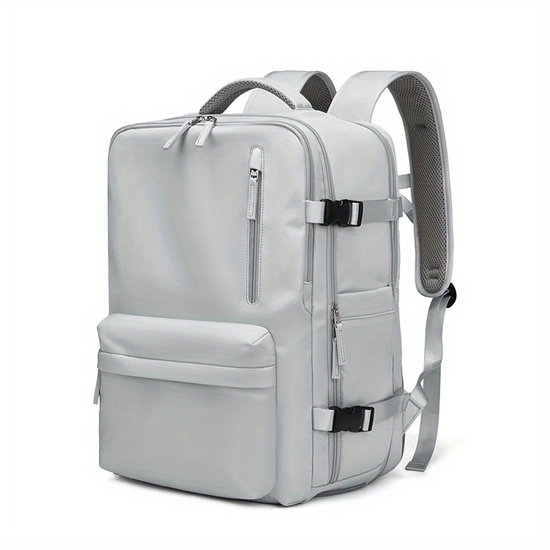 Large Capacity Nylon Backpack with Shoe Compartment for Travel