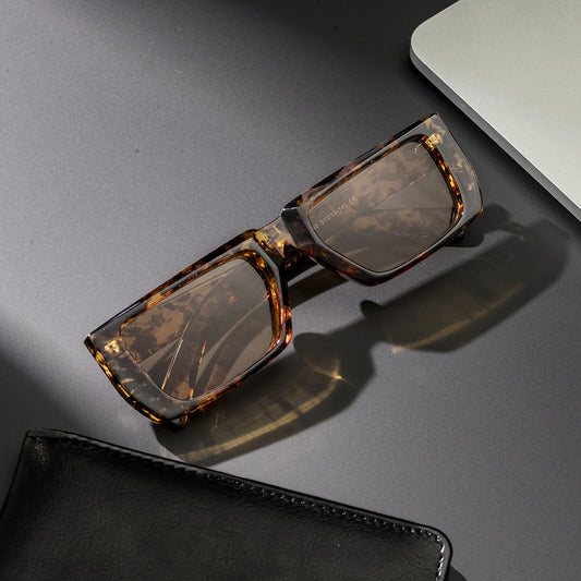 Women's Square Frame Sunglasses Translucent Sunscreen Glasses