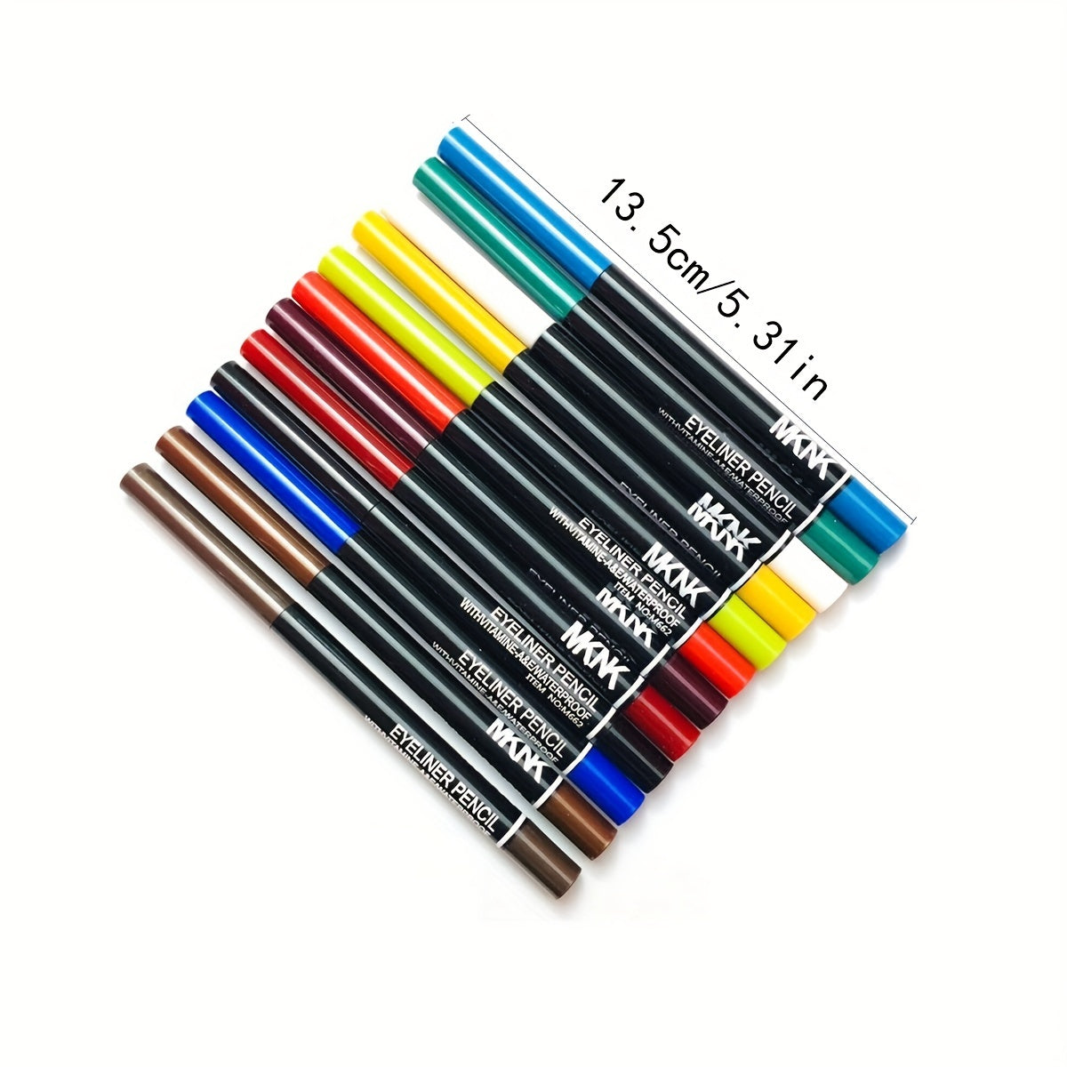 12pcs Set Colorful Eyeliner Pen Luminous Waterproof Lip Liner Pen