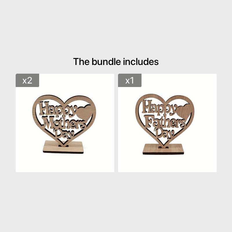 Wooden Pendant Can DIY Keychain Decor Hollow Out Letter Laser Cutting