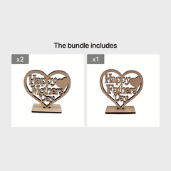 Wooden Pendant Can DIY Keychain Decor Hollow Out Letter Laser Cutting