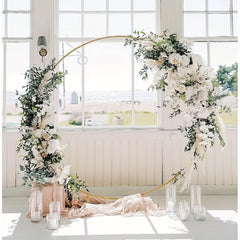 Round Arch Backdrop Stand Golden Circle Balloon Arch Frame Stand
