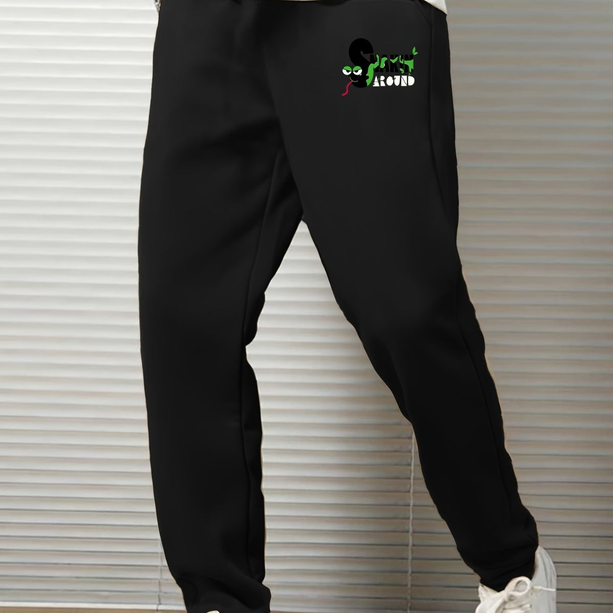 Snake Graphic Print Men's Casual Sweatpants