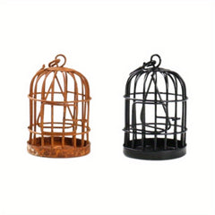 1:12 Dollhouse Iron Birdcage Hanging Ornament Micro Landscape Decoration