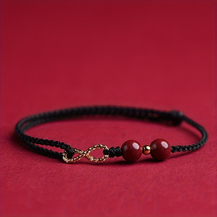 Red String Cinnabar Beads Good Luck Bracelets for Women Men