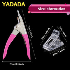 10 Nail Clips For Polygel Fingernail Extension Forms Tips With Acrylic Clippers