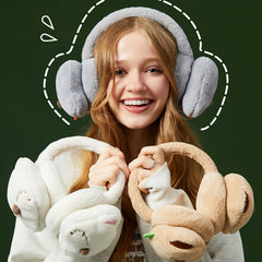Women's Cartoon Winter Earmuffs Stretch Fit Dry Clean
