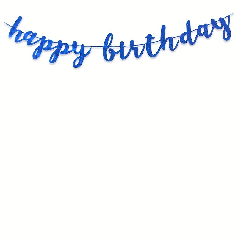 Cardboard Happy Birthday Party Flag Decoration Supplies