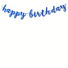 Cardboard Happy Birthday Party Flag Decoration Supplies