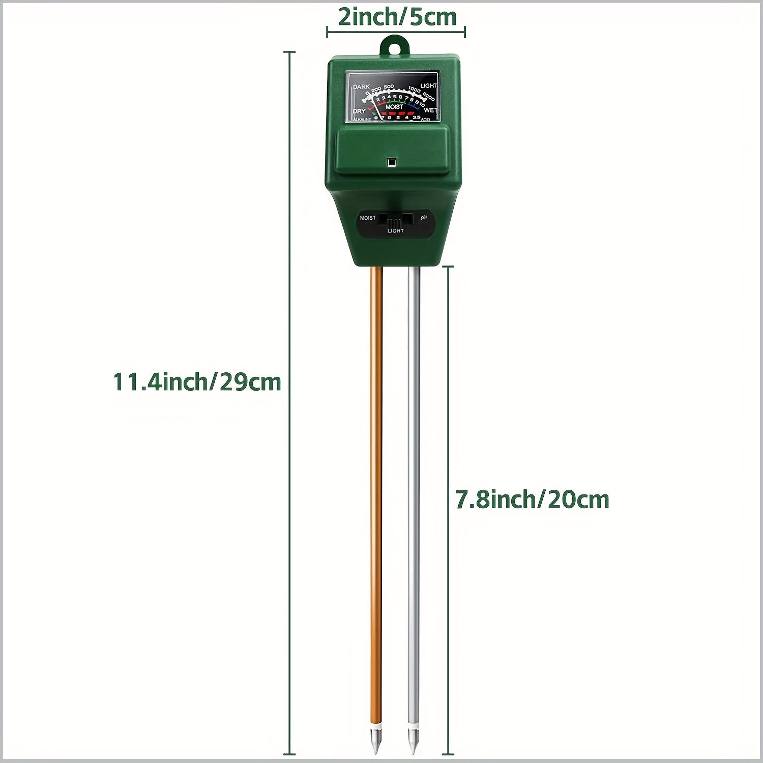3-in-1 Soil Moisture Meter for Plants Indoor Outdoor Gardening Farming