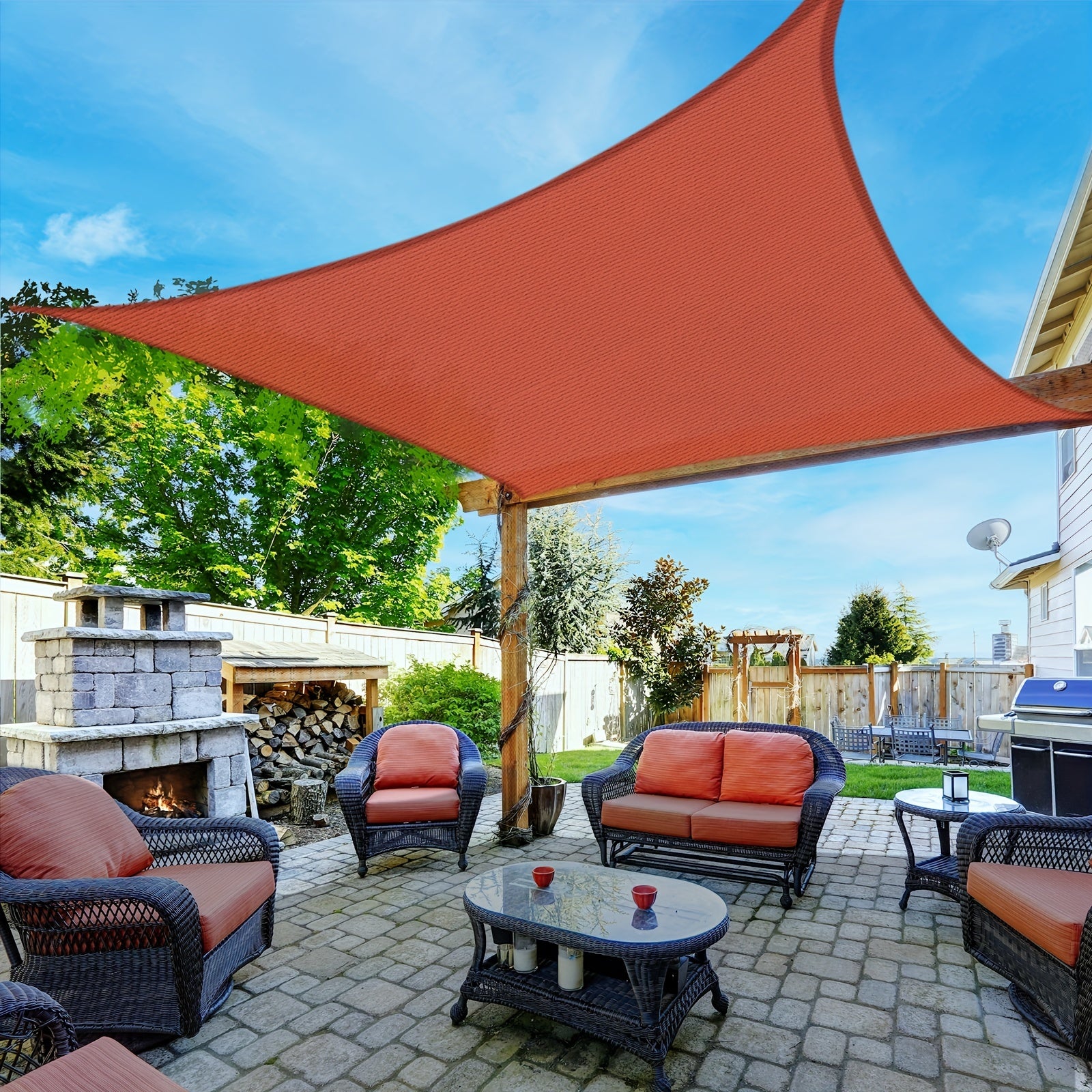 Rectangle Sun Shade Sail Canopy UV Block Outdoor Patio Carport