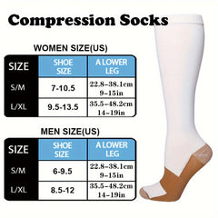 Sport Compression Socks for Men Women, Knee High Running Nursing Athletic