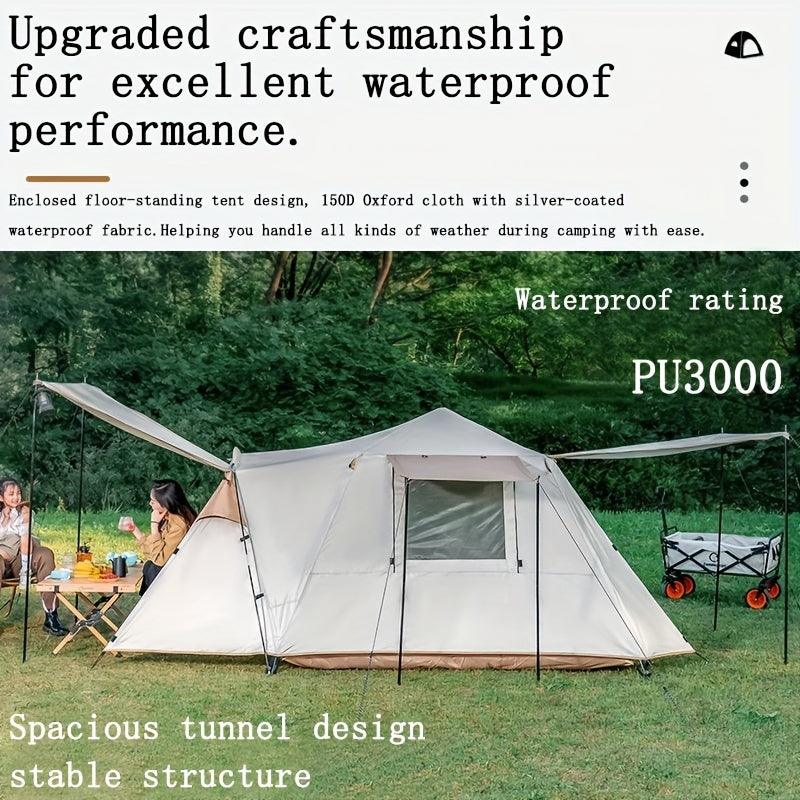 Quick Opening Tunnel Tent Rainproof Windproof Outdoor Camping
